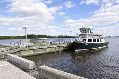 boats at Rainy Lake Visitor Center